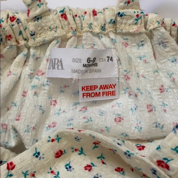 SOLD zara print overalls size 6-9m - Picture 3 of 3